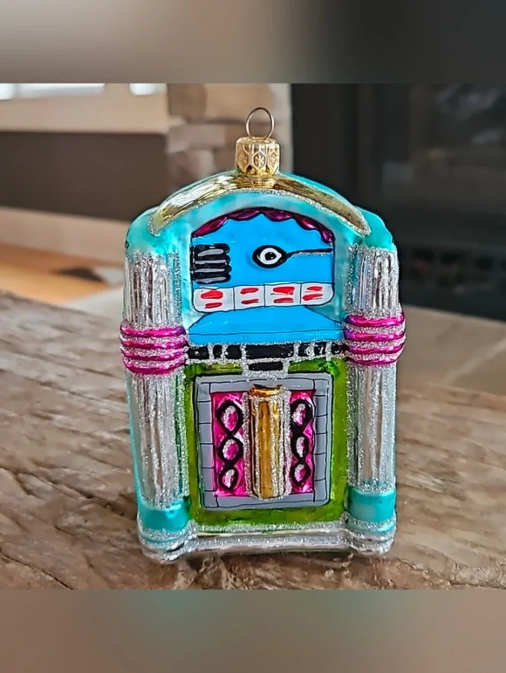 Glass Ornament Juke Box Holiday or Christmas Collectible